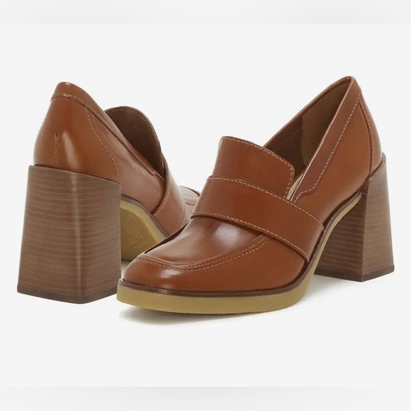 Vince Camuto Ezerna Stacked Heel Loafers Birch color Women’s Size 8.5M - Picture 11 of 11